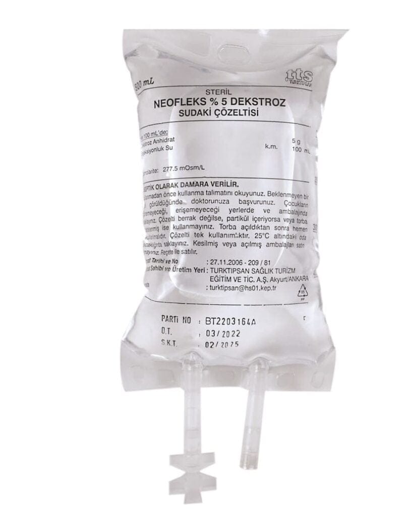 5 DEKSTROZ SUDAKI COZELTISI 50 ML SETLI 19048
