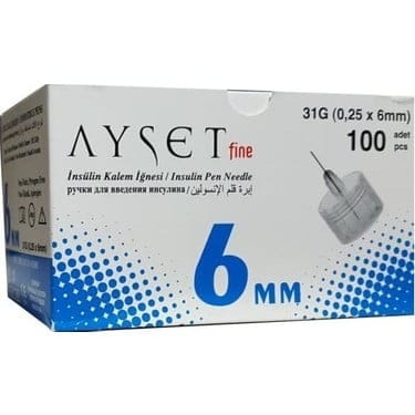 ABAFINE 31G 6MM INSULIN KALEM IGNESI 1 ABAFINE 31G 6MM INSULIN KALEM IGNESI 19135