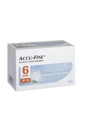 ACCU-FINE 6MM KALEM IGNE 100 ADET 0,25MM (31G) X 6MM 1 ACCU FINE 6MM KALEM IGNE 100 ADET 025MM 31G X 6MM 19169