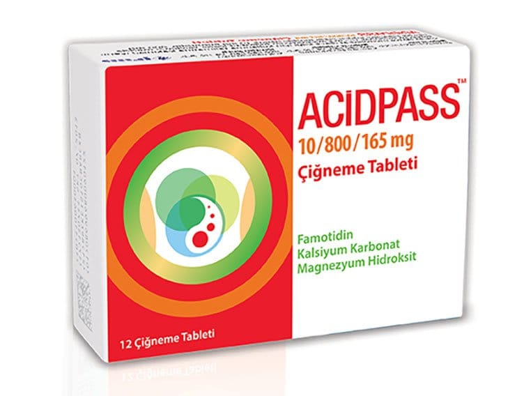 ACIDPASS 10/800/165 MG CIGNEME TABLETI (6 TABLET) 1 ACIDPASS 10 800 165 MG CIGNEME TABLETI 6 TABLET 19173
