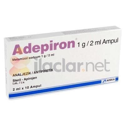 ADEPIRON 1 GR/2 ML ENJEKSIYONLUK COZELTI 1 ADEPIRON 1 GR 2 ML ENJEKSIYONLUK COZELTI 26911