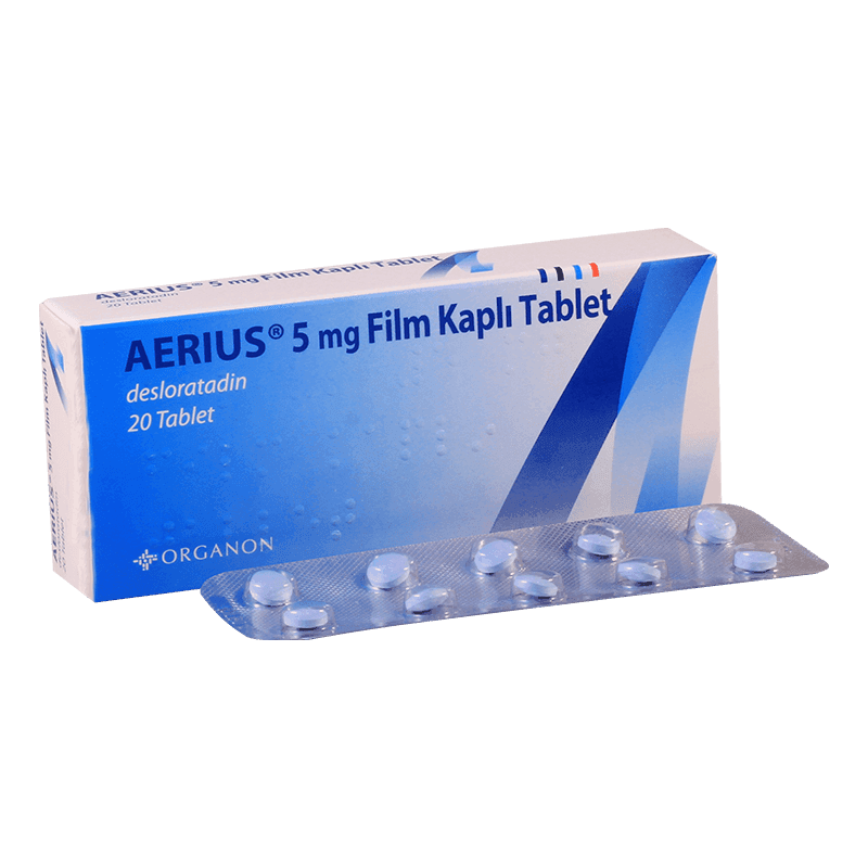 AERIUS 5 MG FILM KAPLI TABLET (20 TABLET) 1 AERIUS 5 MG FILM KAPLI TABLET 20 TABLET 19249