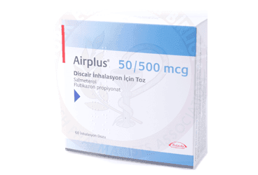 AIRPLUS 50/500 MCG DISCAIR INHALASYON ICIN TOZ 60 DOZ 1 AIRPLUS 50 500 MCG DISCAIR INHALASYON ICIN TOZ 60 DOZ 27034