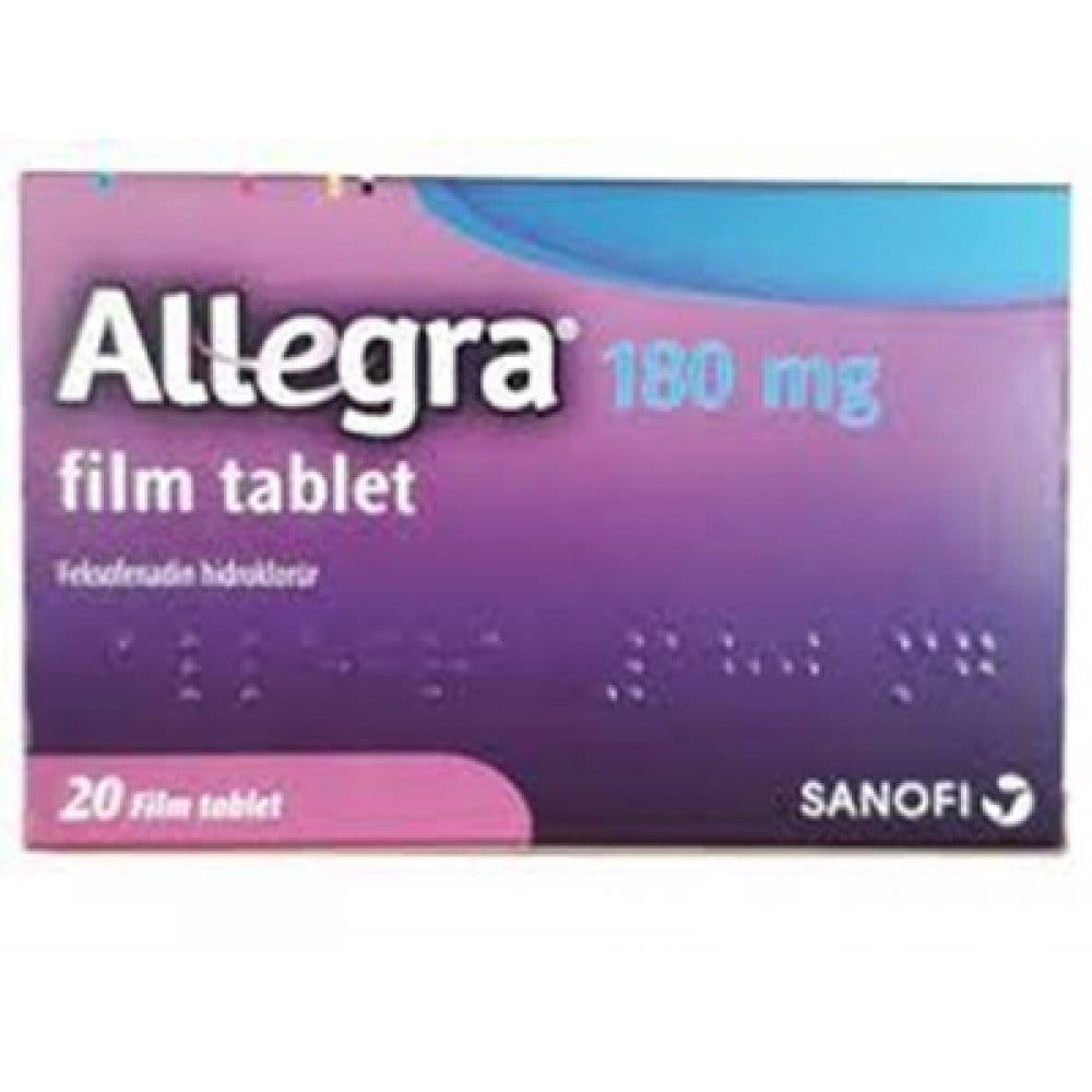 ALLEGRA 180 MG FILM KAPLI TABLET (20 TABLET) 1 ALLEGRA 180 MG FILM KAPLI TABLET 20 TABLET 19350