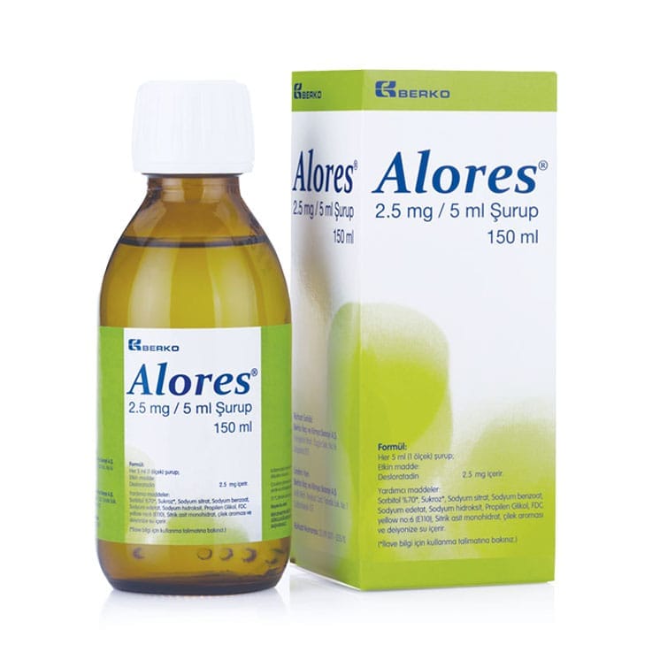 ALORES 2,5 MG/5 ML 150 ML SURUP 1 ALORES 25 MG 5 ML 150 ML SURUP 19384