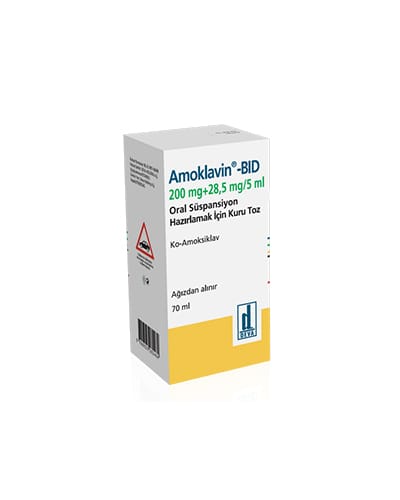 AMOKLAVIN BID 200/28,5 MG ORAL SUSPANSIYON HAZIRLAMAK ICIN KURU TOZ (70 ML) 1 AMOKLAVIN BID 200 285 MG ORAL SUSPANSIYON HAZIRLAMAK ICIN KURU TOZ 70 ML 19439