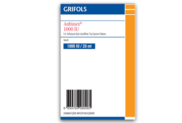 ANBINEX 1000 IU IV INFUZYON ICIN LIYOFILIZE TOZ ICEREN FLAKON 1 ANBINEX 1000 IU IV INFUZYON ICIN LIYOFILIZE TOZ ICEREN FLAKON 27267
