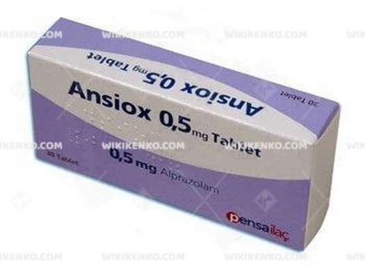 ANSIOX 0,5 MG 30 TABLET 1 ANSIOX 05 MG 30 TABLET 19480