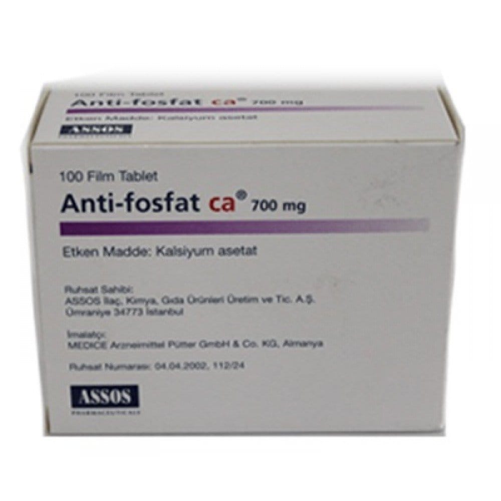 ANTI-FOSFAT CA 700 MG 100 TABLET 1 ANTI FOSFAT CA 700 MG 100 TABLET 27308