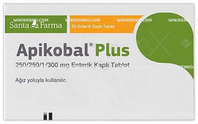APIKOBAL PLUS 250/250/1/300 MG 50 ENTERIK KAPLI TABLET 1 APIKOBAL PLUS 250 250 1 300 MG 50 ENTERIK KAPLI TABLET 19518