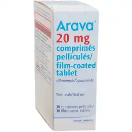 ARAVA 20 MG 30 FILM TABLET 1 ARAVA 20 MG 30 FILM TABLET 19553