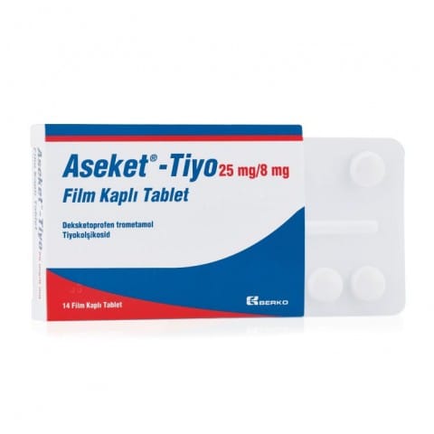 ASEKET - TIYO 25 MG/8 MG FILM KAPLI TABLET (14 TABLET) 1 ASEKET 8211 TIYO 25 MG 8 MG FILM KAPLI TABLET 14 TABLET 19621