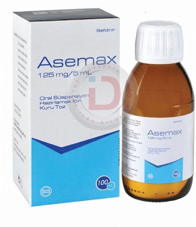 ASEMAX 125 MG/5 ML ORAL SUSPANSIYON HAZIRLAMAK ICIN KURU TOZ 100 ML 1 ASEMAX 125 MG 5 ML ORAL SUSPANSIYON HAZIRLAMAK ICIN KURU TOZ 100 ML 27465