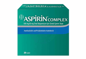 ASPIRIN COMPLEXORAL SUSPANSIYON GRANULLU 500/30 MG 20 SASE 1 ASPIRIN COMPLEXORAL SUSPANSIYON GRANULLU 500 30 MG 20 SASE 19638