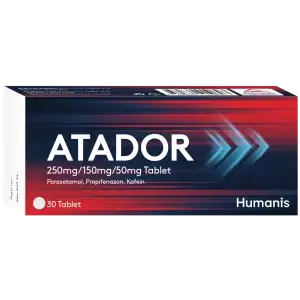 ATADOR 250 MG/150 MG/50 MG TABLET (30 TABLET) 1 ATADOR 250 MG 150 MG 50 MG TABLET 30 TABLET 19645