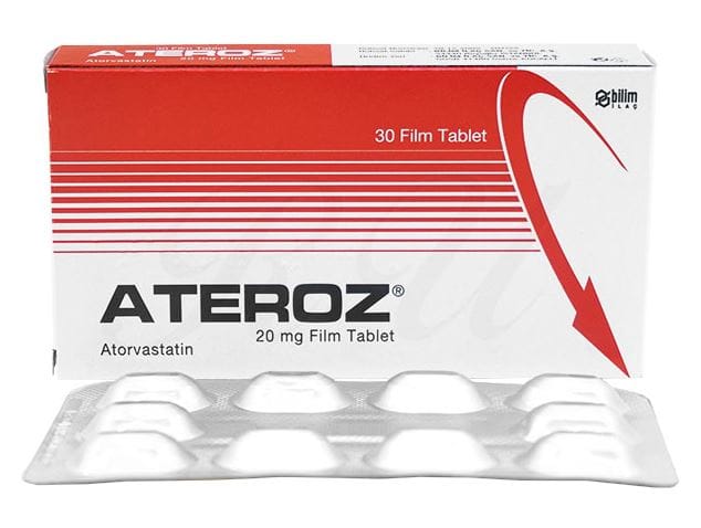 ATEROZ 20 MG 30 FILM TABLET 1 ATEROZ 20 MG 30 FILM TABLET 19652