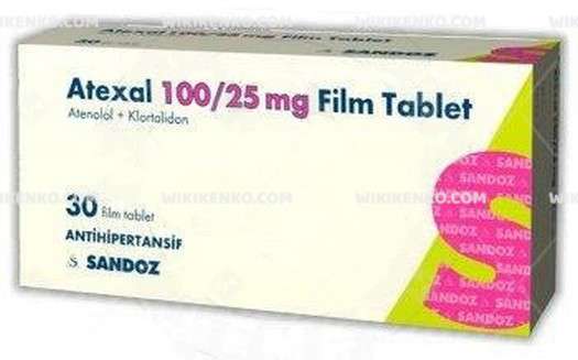 ATEXAL 100 MG/25 MG 30 FILM TABLET 1 ATEXAL 100 MG 25 MG 30 FILM TABLET 27539