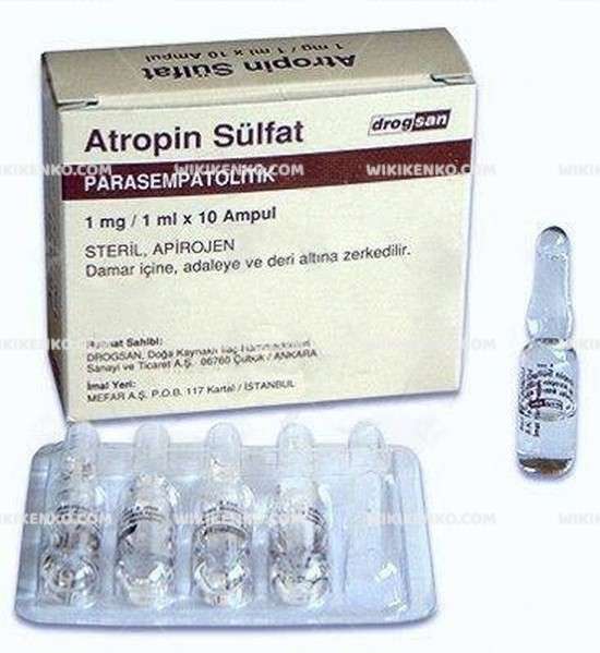 ATROPIN DROGSAN 1 MG 10 AMPUL 1 ATROPIN DROGSAN 1 MG 10 AMPUL 27566