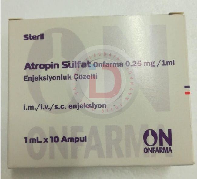 ATROPIN SULFAT ONFARMA 0,5 MG / 1 ML ENJEKSIYONLUK COZELTI (10 AMPUL) 1 ATROPIN SULFAT ONFARMA 05 MG 1 ML ENJEKSIYONLUK COZELTI 10 AMPUL 19676