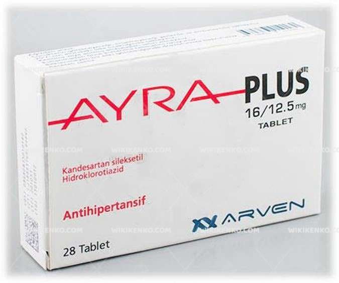 AYRA PLUS 16/12,5 MG 28 TABLET 1 AYRA PLUS 16 125 MG 28 TABLET 19722