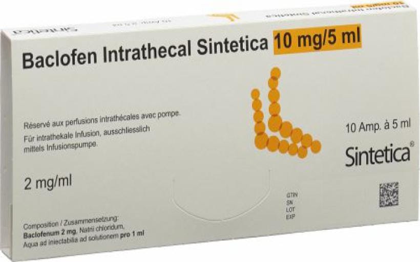 BACLOFEN SINTETICA INTRATEKAL 10 MG / 5 ML INFUZYONLUK COZELTI (1 AMPUL) 1 BACLOFEN SINTETICA INTRATEKAL 10 MG 5 ML INFUZYONLUK COZELTI 1 AMPUL 19765