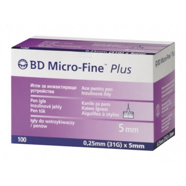 BD MICRO-FINE PLUS KALEM IGNESI 5MM 0,25MM (31G) X 5MM 1 BD MICRO FINE PLUS KALEM IGNESI 5MM 025MM 31G X 5MM 27665