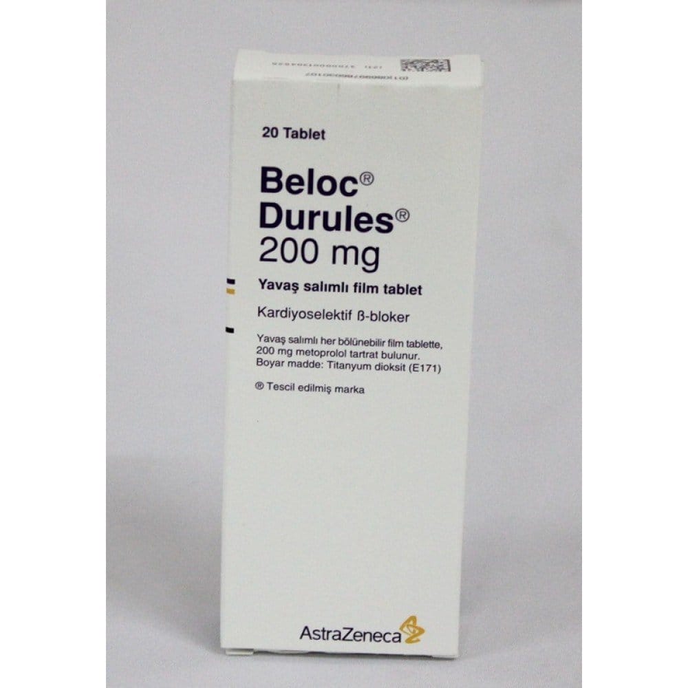 BELOC DURULES 200 MG 20 TABLET 1 BELOC DURULES 200 MG 20 TABLET 27703