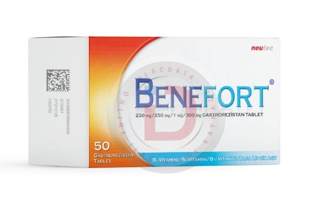 BENEFORT 250 MG/250 MG/1 MG/300 MG GASTROREZISTAN TABLET (50 TABLET) 1 BENEFORT 250 MG 250 MG 1 MG 300 MG GASTROREZISTAN TABLET 50 TABLET 19881