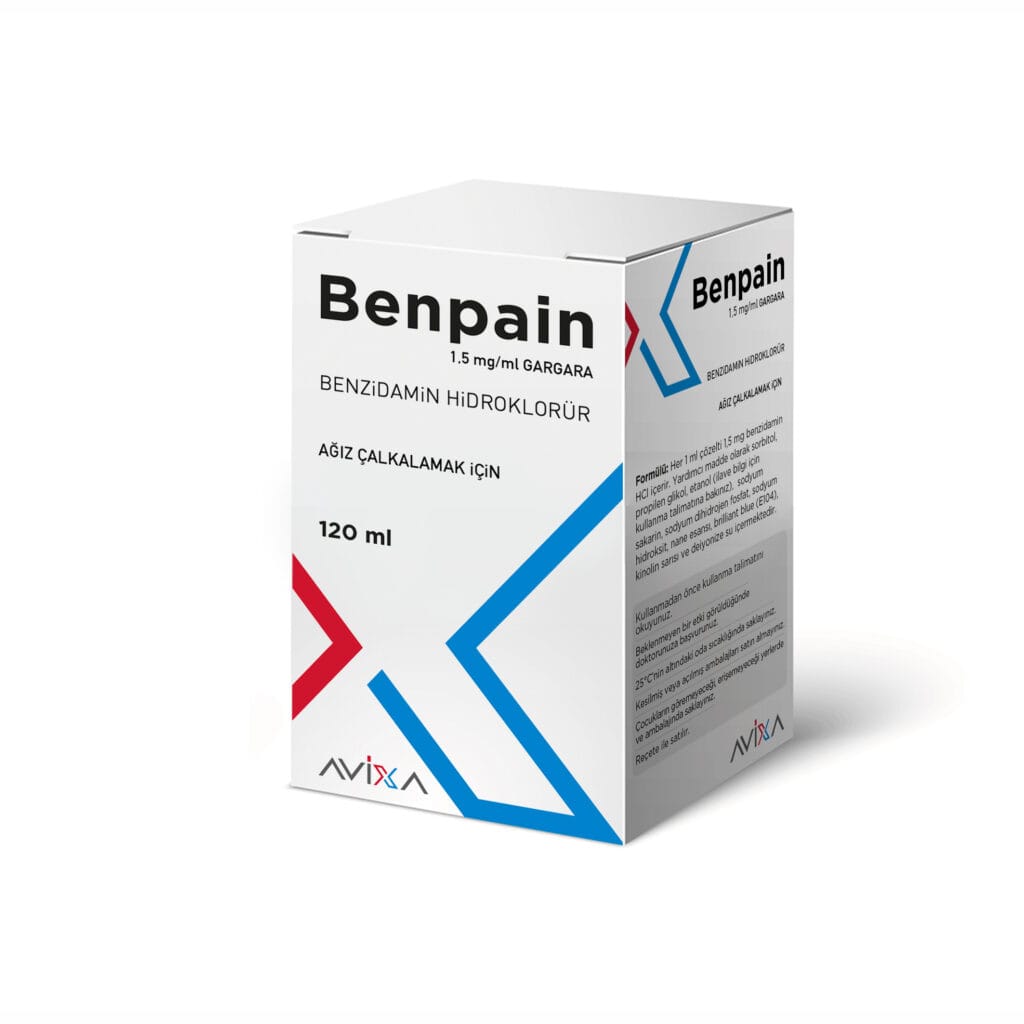 BENPAIN 1,5 MG/ML GARGARA 1 BENPAIN 15 MG ML GARGARA 19890