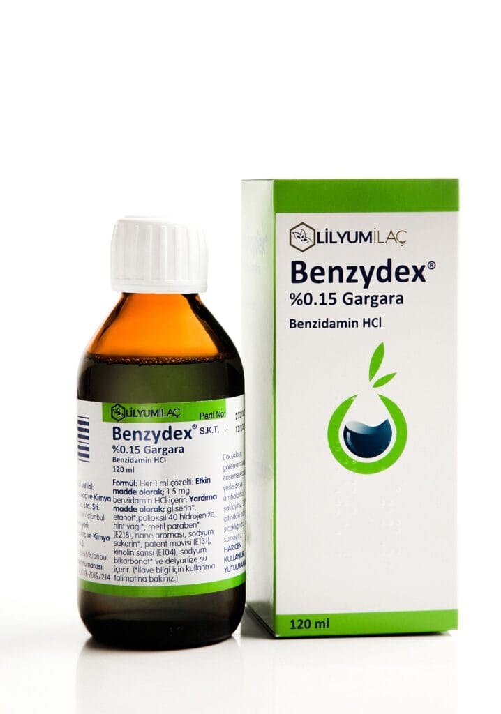 BENZYDEX % 0,15 120 ML GARGARA 1 BENZYDEX 015 120 ML GARGARA 27746