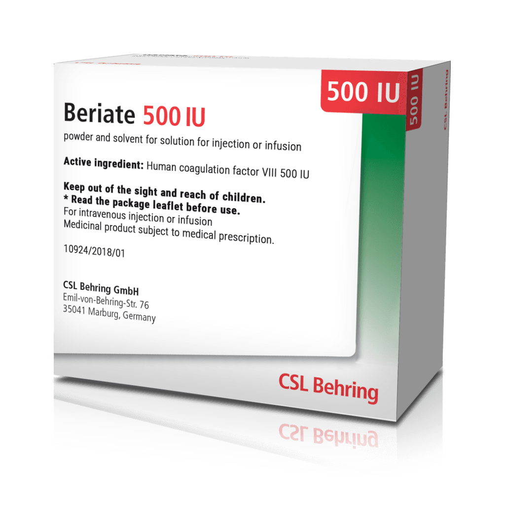 BERIATE-P FAKTOR VIII 500 IU 1 FLAKON 1 BERIATE P FAKTOR VIII 500 IU 1 FLAKON 27754
