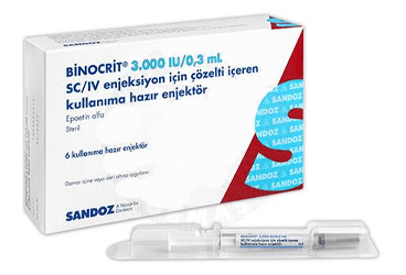 BINOCRIT 3000 IU/0,3 ML SC/IV ENJEKSIYON ICIN COZELTI ICEREN 6 KULLANIMA HAZIR ENJEKTOR 1 BINOCRIT 3000 IU 03 ML SC IV ENJEKSIYON ICIN COZELTI ICEREN 6 KULLANIMA HAZIR ENJEKTOR 18963
