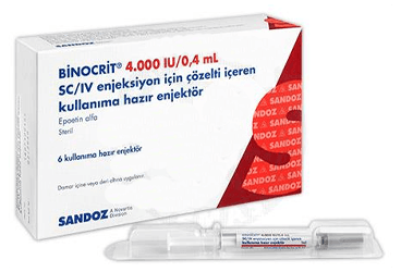BINOCRIT 4000 IU/0,4 ML SC/IV ENJEKSIYON ICIN COZELTI ICEREN 6 KULLANIMA HAZIR ENJEKTOR 1 BINOCRIT 4000 IU 04 ML SC IV ENJEKSIYON ICIN COZELTI ICEREN 6 KULLANIMA HAZIR ENJEKTOR 18964