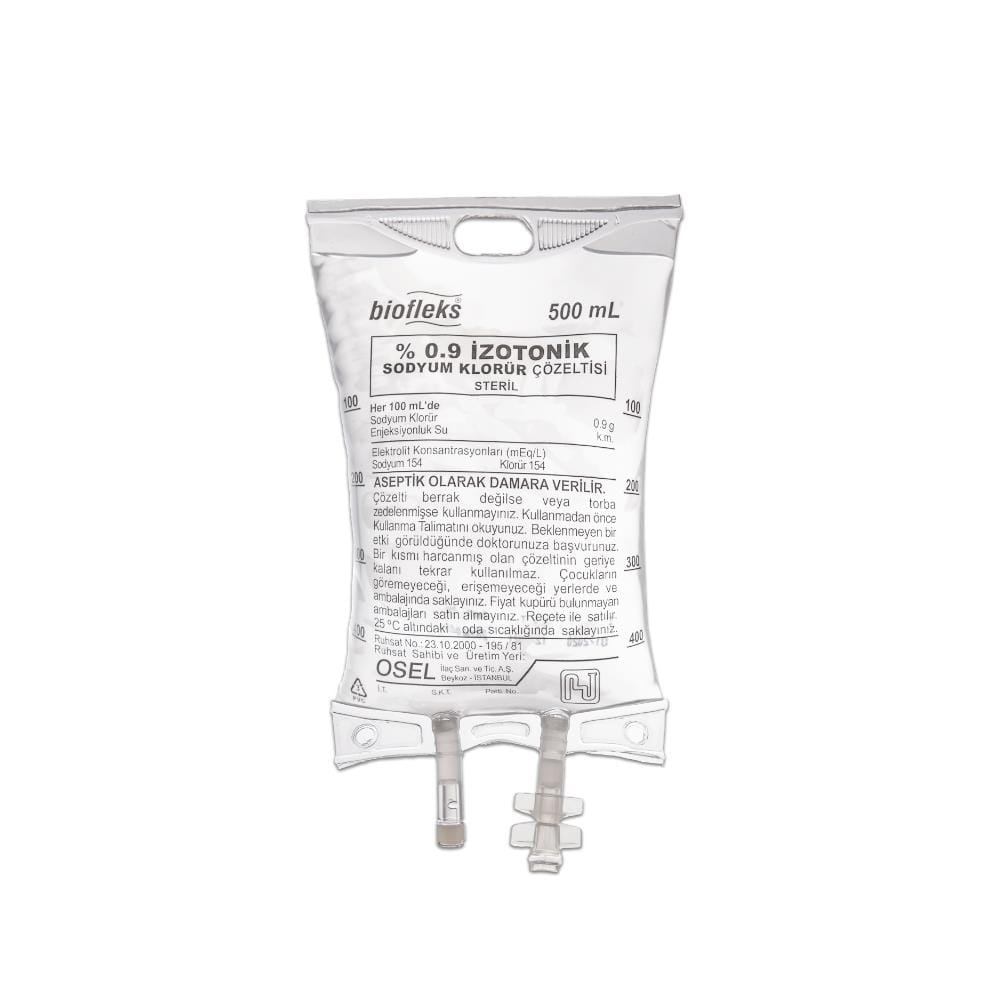 BIOFLEKS %0.9 NACL 500 ML SOLUSYON(PVC TORBA) SETSIZ 1 BIOFLEKS 0.9 NACL 500 ML SOLUSYONPVC TORBA SETSIZ 19989
