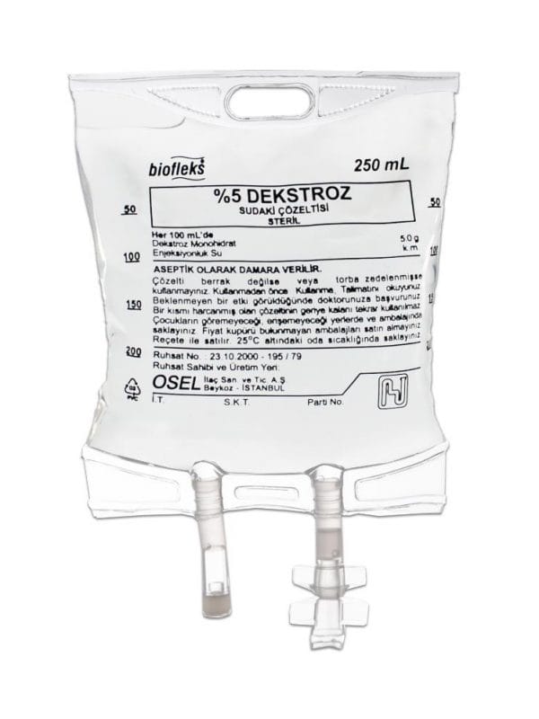 BIOFLEKS DEKSTROZ 500 ML SOLUSYON (PVC TORBA) SETSIZ 1 BIOFLEKS DEKSTROZ 500 ML SOLUSYON PVC TORBA SETSIZ 19996