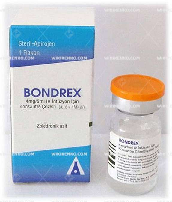 BONDREX 4 MG/5 ML IV INFUZYON ICIN KONSANTRE COZELTI ICEREN 1 FLAKON 1 BONDREX 4 MG 5 ML IV INFUZYON ICIN KONSANTRE COZELTI ICEREN 1 FLAKON 27910