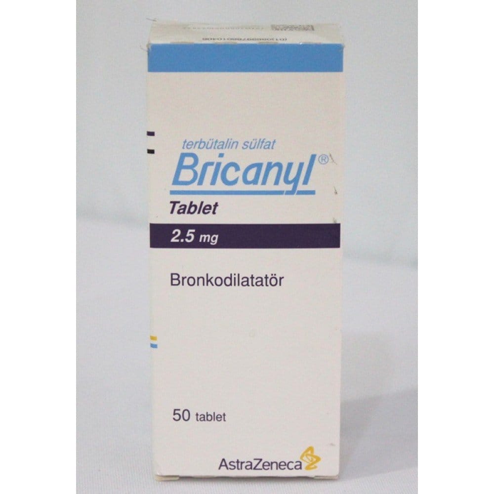BRICANYL 2,5 MG 50 TABLET 1 BRICANYL 25 MG 50 TABLET 27947