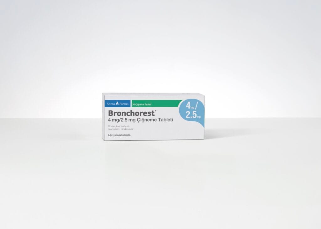 BRONCHOREST 4MG/2,5MG CIGNEME TABLETI (30 ADET) 1 BRONCHOREST 4MG 25MG CIGNEME TABLETI 30 ADET 20138