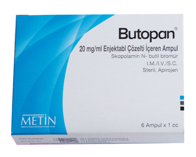 BUTOPAN 20 MG/ ML ENJEKTABL COZ. ICEREN 6 AMPUL 1 BUTOPAN 20 MG ML ENJEKTABL COZ. ICEREN 6 AMPUL 28021