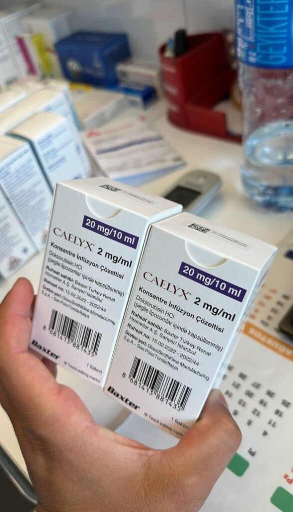 CAELYX 2 MG/ML KONSANTRE INFUZYON COZELTISI (1 FLAKON) 1 CAELYX 2 MG ML KONSANTRE INFUZYON COZELTISI 1 FLAKON 20198