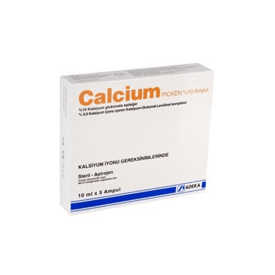 CALCIUM PICKEN ENJEKSIYONLUK COZELTI (5 AMPUL) 1 CALCIUM PICKEN ENJEKSIYONLUK COZELTI 5 AMPUL 20215