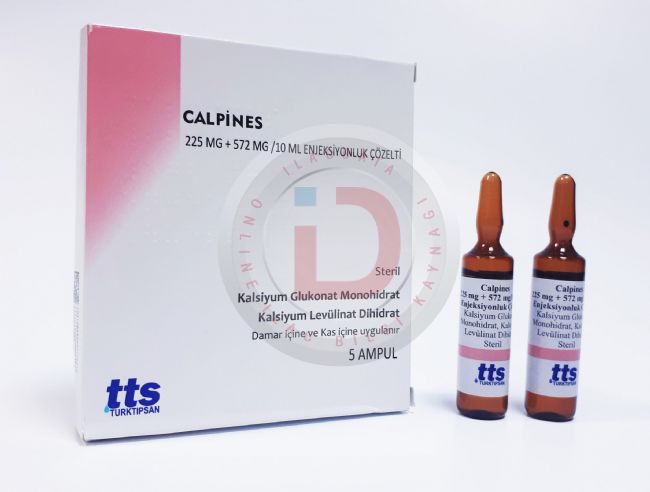 CALPINES 225 MG/ 10 ML+572 MG/10 ML ENJEKSIYONLUK COZELTI 1 CALPINES 225 MG 10 ML572 MG 10 ML ENJEKSIYONLUK COZELTI 20221