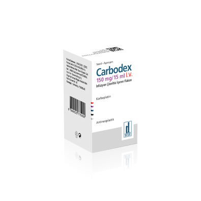 CARBODEX 150 MG/15 ML IV INF. COZ. ICEREN FLAKON 1 CARBODEX 150 MG 15 ML IV INF. COZ. ICEREN FLAKON 20272