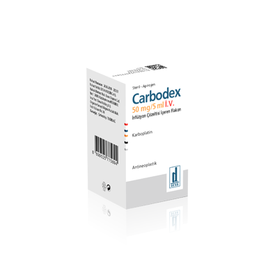 CARBODEX 50 MG/5 ML IV INF. COZ. ICEREN FLAKON 1 CARBODEX 50 MG 5 ML IV INF. COZ. ICEREN FLAKON 20274