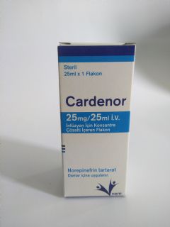 CARDENOR 25 MG/25 ML IV INFUZYON ICIN KONSANTRE COZELTI ICEREN 1 FLAKON 1 CARDENOR 25 MG 25 ML IV INFUZYON ICIN KONSANTRE COZELTI ICEREN 1 FLAKON 20280