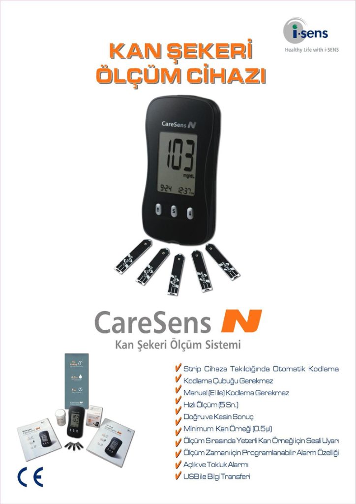 CARESENS II GLUKOMETRE SEKER OLCUM CIHAZI 1 CARESENS II GLUKOMETRE SEKER OLCUM CIHAZI 20301