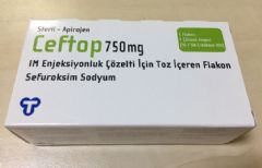 CEFTOP 750 MG IM ENJEKSIYONLUK COZELTI ICIN TOZ ICEREN 1 FLAKON 1 CEFTOP 750 MG IM ENJEKSIYONLUK COZELTI ICIN TOZ ICEREN 1 FLAKON 28308