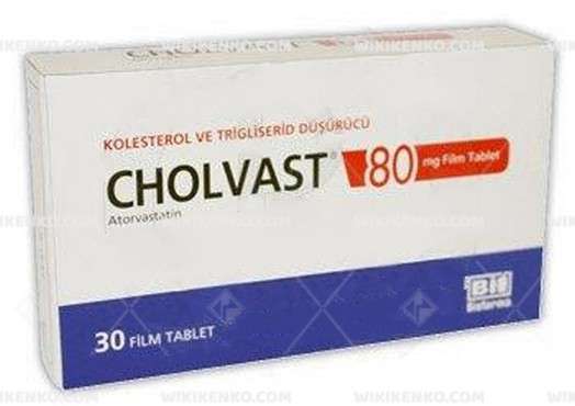 CHOLVAST 80 MG 30 FILM TABLET 1 CHOLVAST 80 MG 30 FILM TABLET 28378