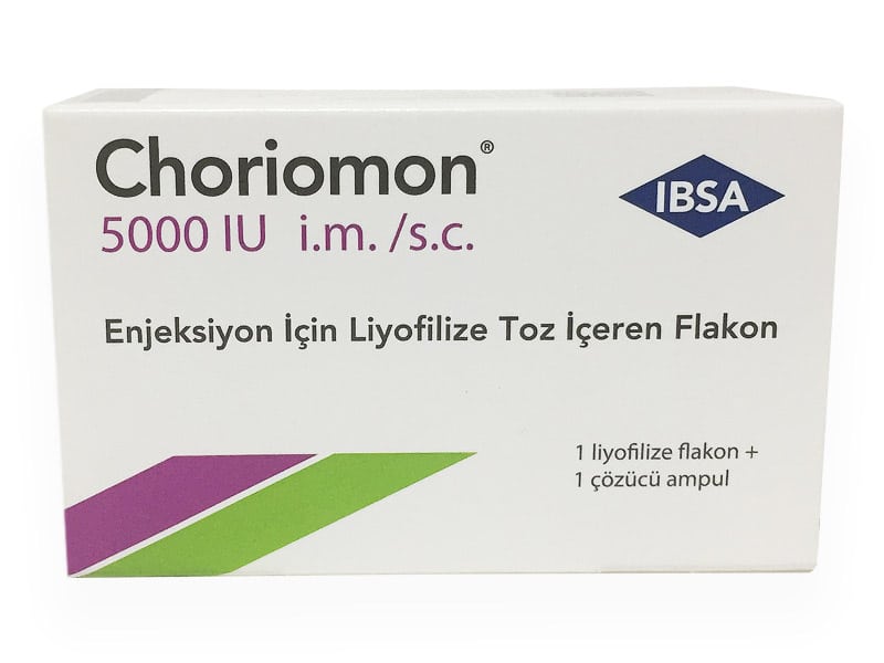 CHORIOMON 5000 IU IM/SC ENJEKSIYON ICIN LIYOFILIZE TOZ ICEREN 1 FLAKON 1 CHORIOMON 5000 IU IM SC ENJEKSIYON ICIN LIYOFILIZE TOZ ICEREN 1 FLAKON 20409