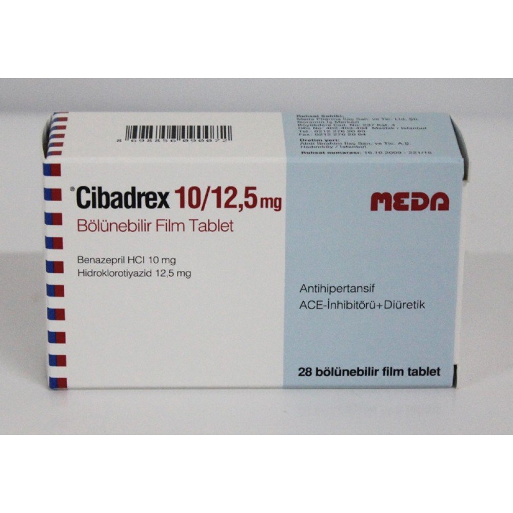 CIBADREX 10/12,5 MG FILM TABLET (28 TABLET) 1 CIBADREX 10 125 MG FILM TABLET 28 TABLET 20415